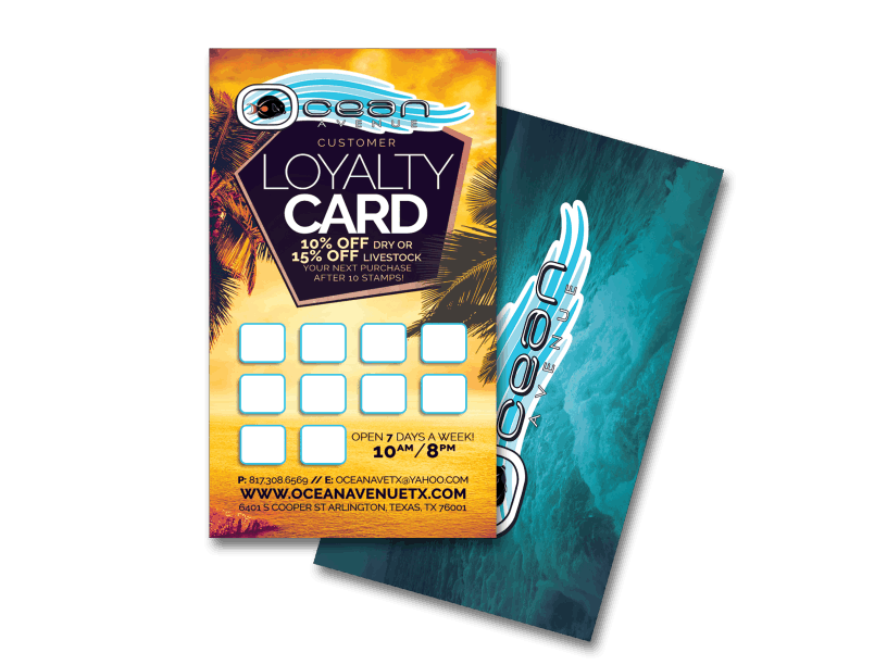 Ocean Ave Loyalty Cards